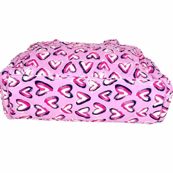 Vera Bradley Baby Diaper Bag Hearts Iced Pink Purple - Picture 6 of 9